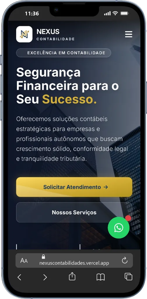 Site Nexus Contabilidade Mobile